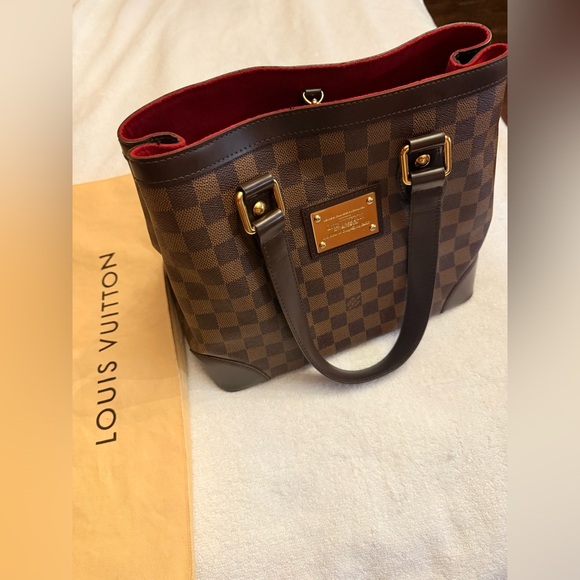 Authentic-Louis Vuitton Hampstead PM Damier Ebene Tote – Excellent Condition - Picture 2 of 15